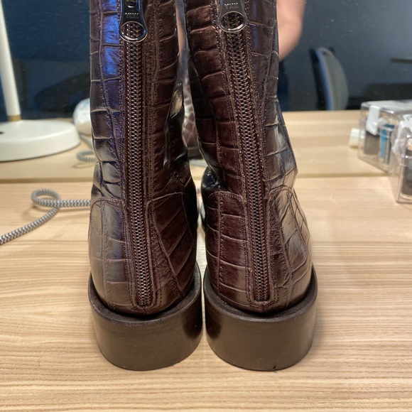 Intervalle Dalton Brown croco ankle boot nwot - Picture 3 of 5